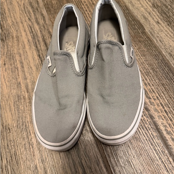 Vans Light Gray Slip-On Shoes - Picture 1 of 6